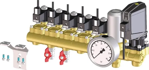Elektrická regulační armatura 4TB, kompletní