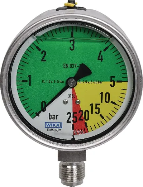 Manometr Ø 100 mm, 0–5/25 1/2"