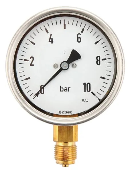 Manometr Ø100 0-10bar ½" unten