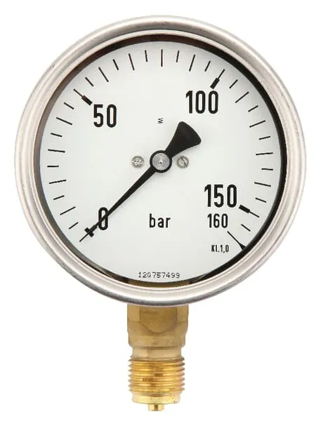 Manometr Ø100 0-160bar ½" unte