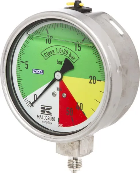 Manometr 100 1/4" spodní AHL pevný