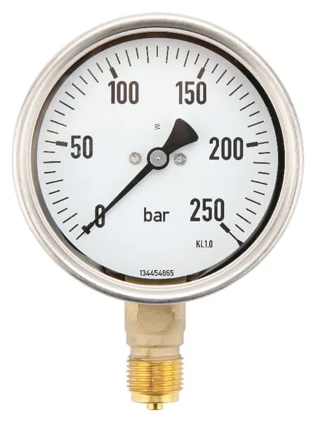 Manometr Ø100 0-250bar ½" unte