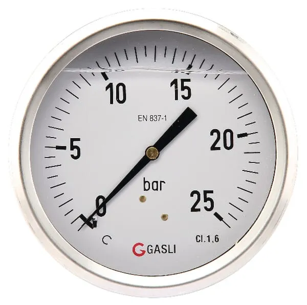 Manometr Ø100 0-25bar ½" hinte