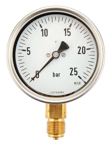 Manometr Ø100 0-25bar ½" unten