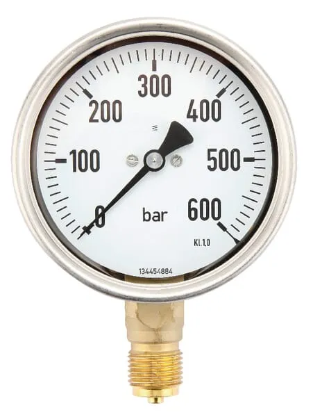 Manometr Ø100 0-600bar ½" unte