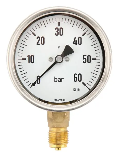Manometr Ø100 0-60bar ½" unten