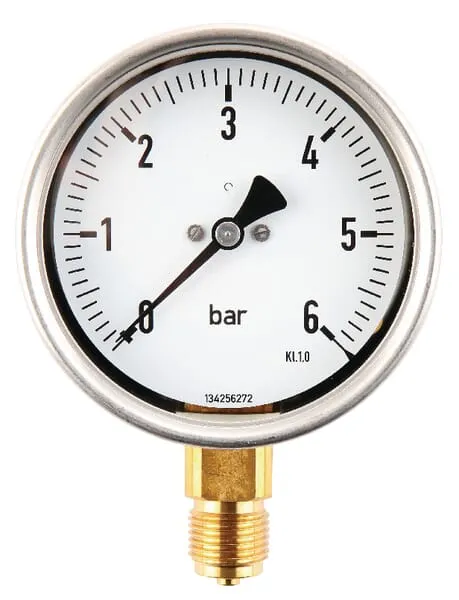 Manometr Ø100 0-6bar ½" unten
