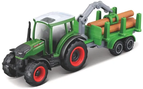 Traktor Fendt 209 s přívěsem na klády