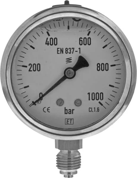 Manometr O63 0-1000barů ¼"