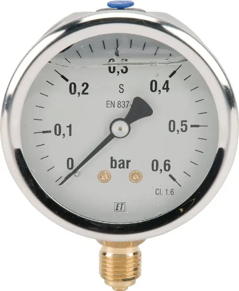 Manometr Ø 63 0-0,6 bar 1/4" dolní