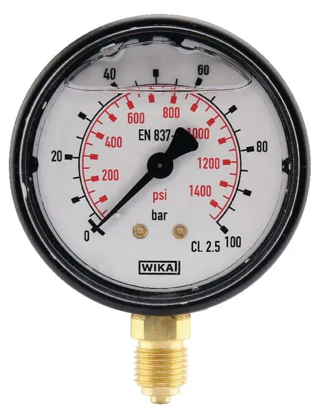 Manometr O63 0-100barů ¼" dole