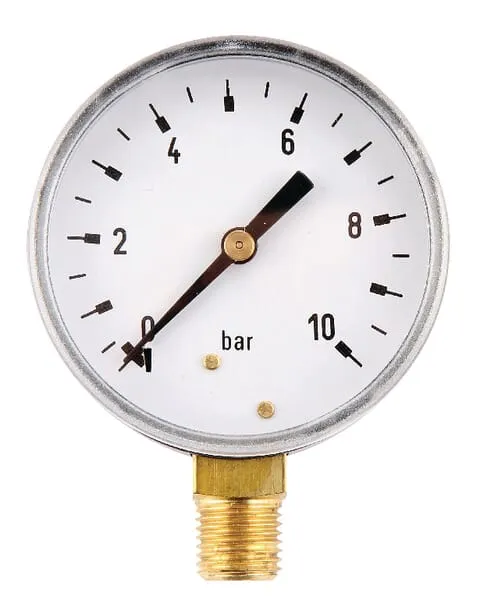 Manometr O63 0-10barů 1" dole