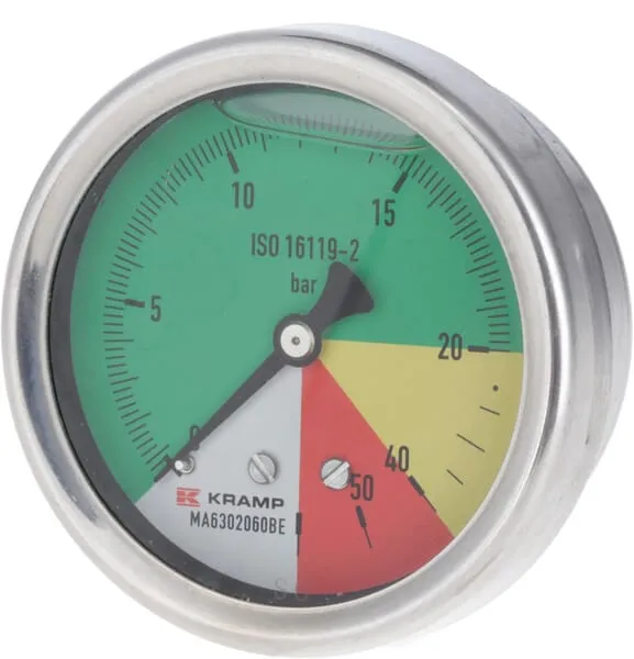 Manometr Ø63mm 0-20-40-60 1/4" BSP zadní připojení