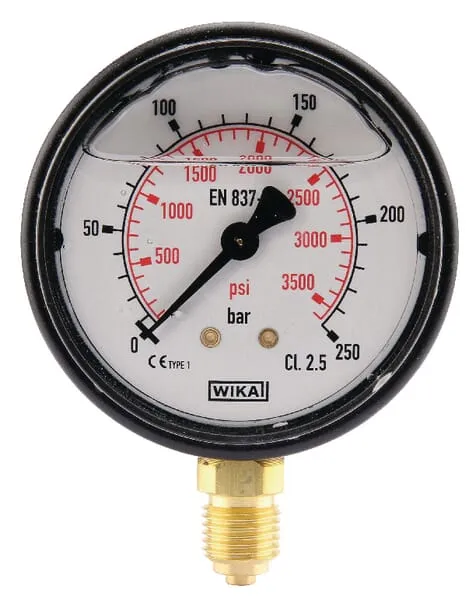 Manometr O63 0-250barů ¼" dole