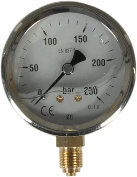 Manometr Ø 63 mm, 0-250 bar, 1/4" dolní