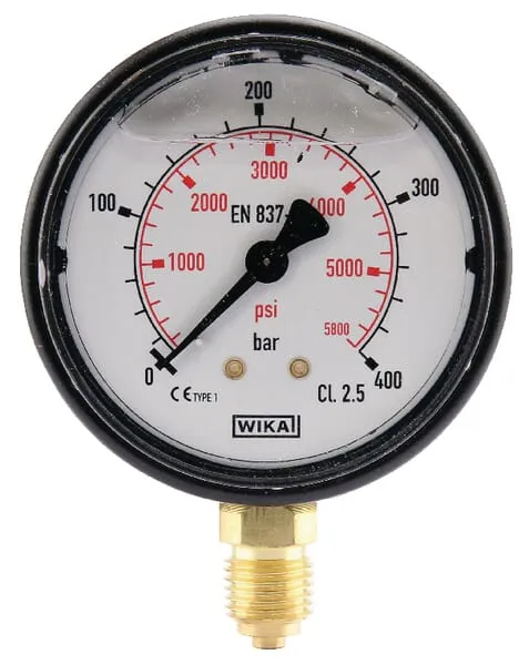 Manometr O63 0-400barů ¼" dole
