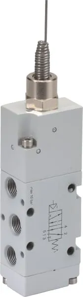 5/2cestný anténní ventil, monostabilní s nastavením se zpětnou pružinou