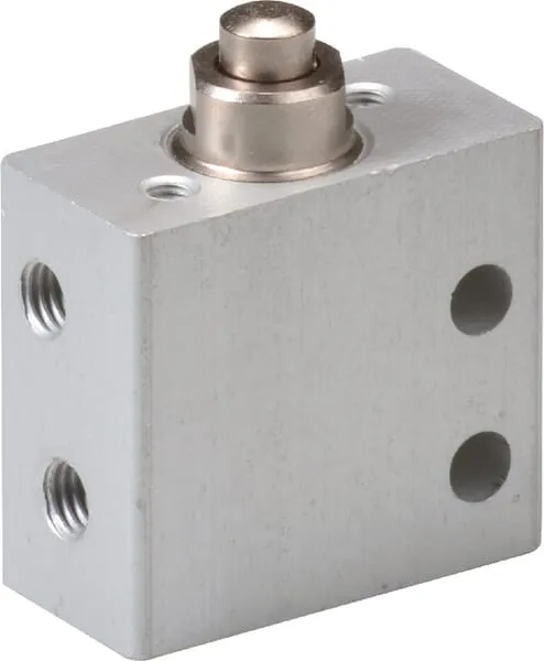 3/2cestný mikroventil se zdvihátkem, monostabilní s nastavením se zpětnou pružinou