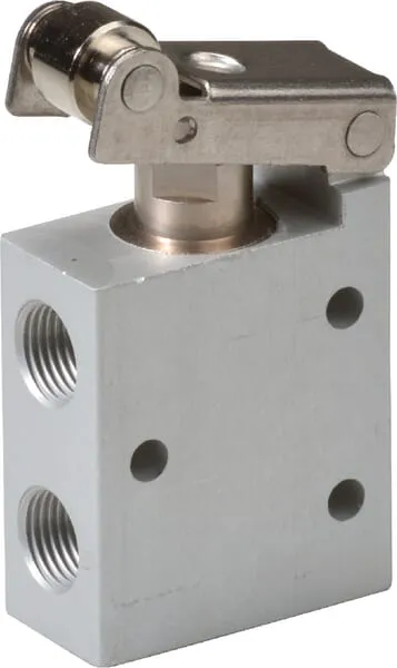 3/2cestný ventil s pákou a kladkou, monostabilní s nastavením se zpětnou pružinou