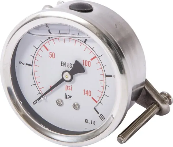 glycerinový manometr, vestavěný tlakoměr