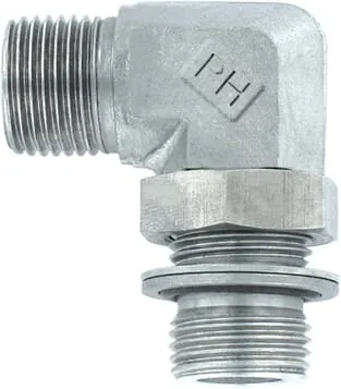 Šroubovací spojky 90° nastavitelné, nerezová ocel, vnější závit BSP x vnější závit BSP