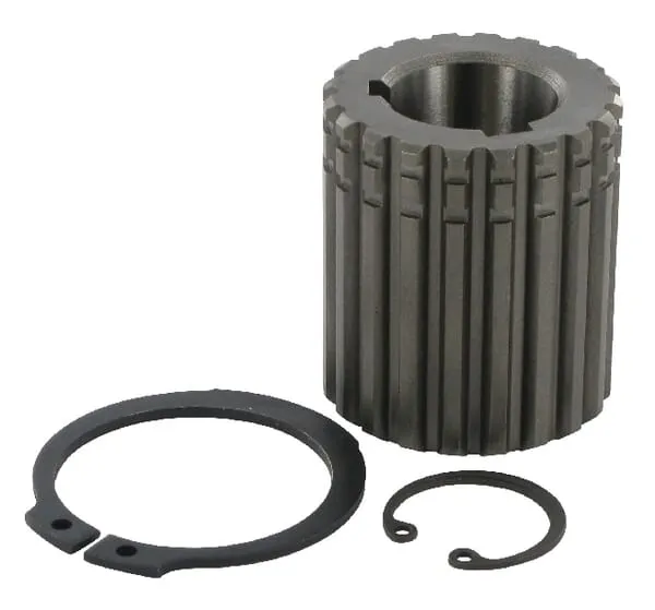 Spojková pouzdra vnější ozubená, vnitřní válcová, 2 klíny