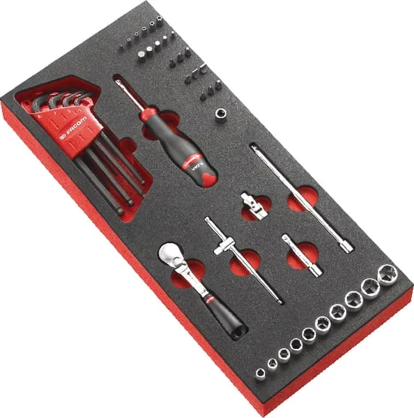 MODM.RL161-36 1/4" Modul s imbusovými nástrčnými klíči a příslušenstvím