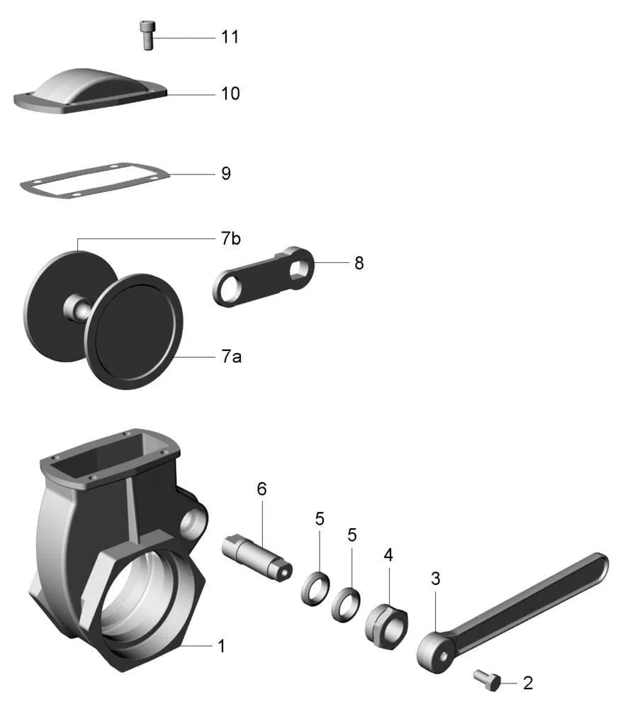 Originalní pákové šoupátko MZ 2", náhradní díly