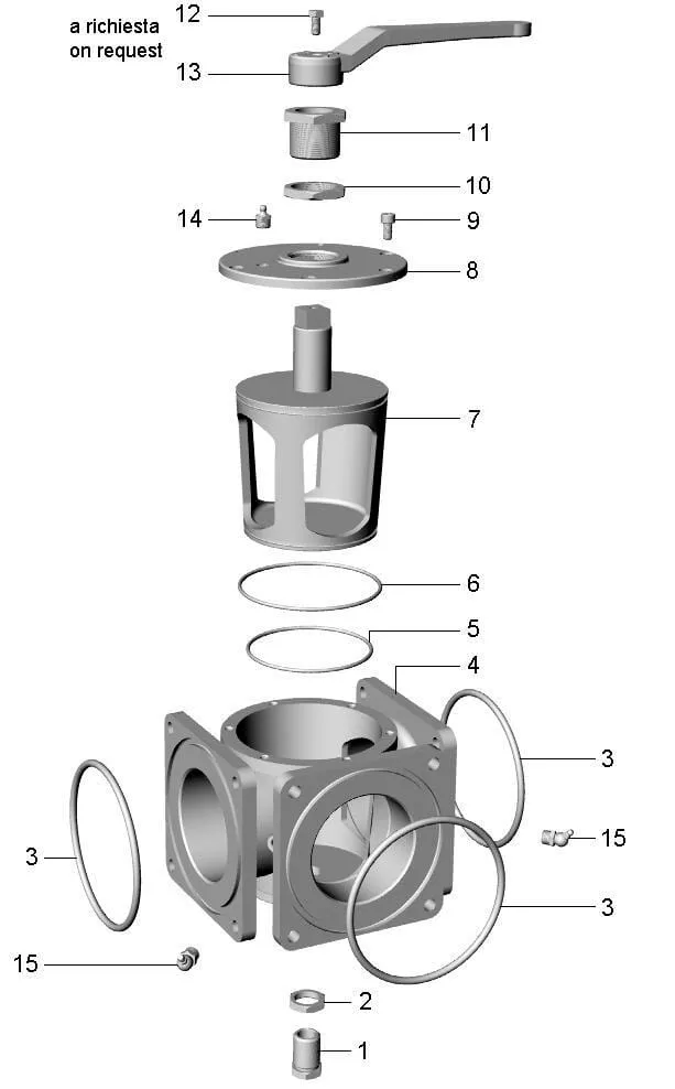 3-cestný kohout - 8" a náhradní díly