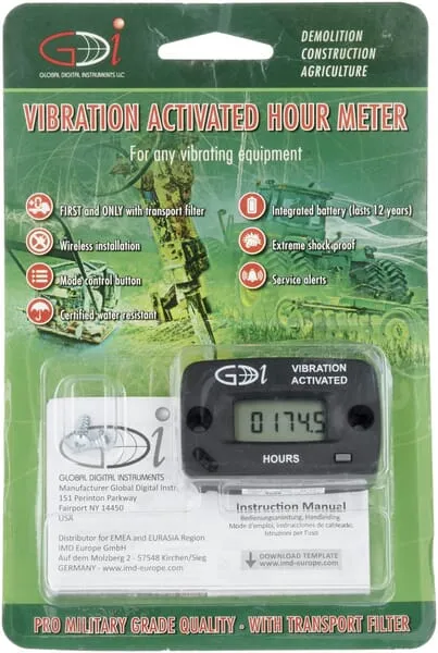 Počítadlo vibrací, s transportním filtrem