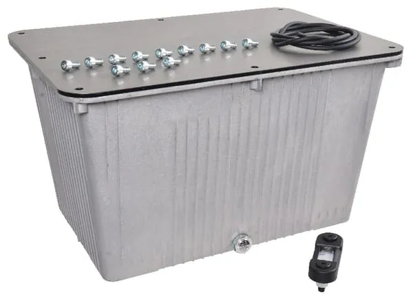 Hliníková olejová nádoba 30 l kompletní (kryt neoprac.)