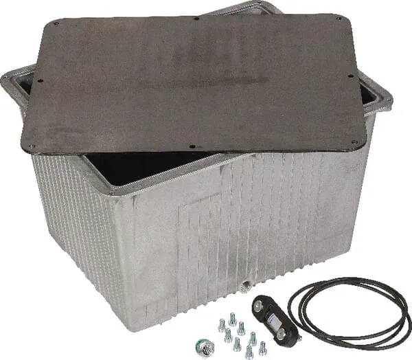 Hliníková olejová nádoba 44 l kompletní (kryt neoprac.)