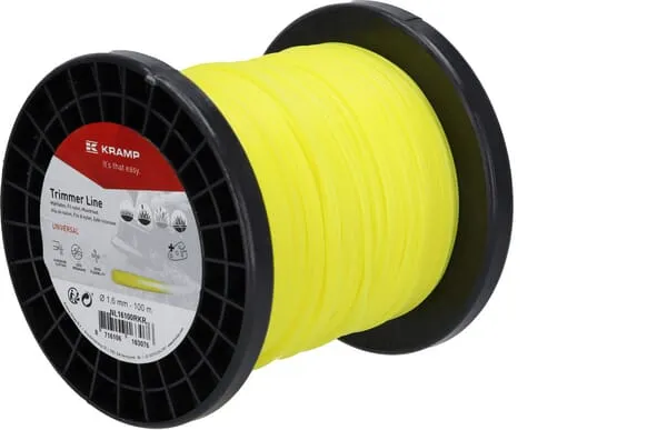 Žací struna Ø 1,6mm 100m kulatá žlutá Kramp
