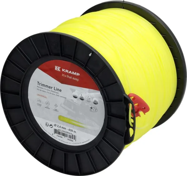 Žací struna Ø 2,4mm 439m kulatá žlutá Kramp