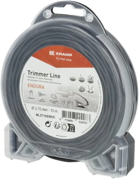 Žací struna Ø 2,7x15 m, kroucená, černá, Kramp Endura