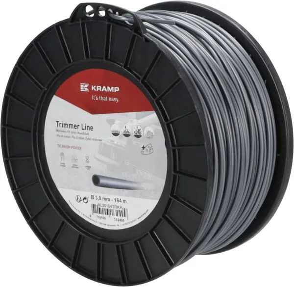 Žací struna Ø 3mm 164m kulatá Titanium Power šedá Kramp