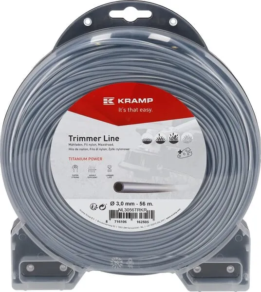 Žací struna Ø 3mm 56m kulatá Titanium Power šedá Kramp