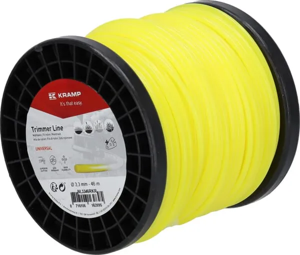 Žací struna Ø 3,3mm 46m kulatá žlutá Kramp
