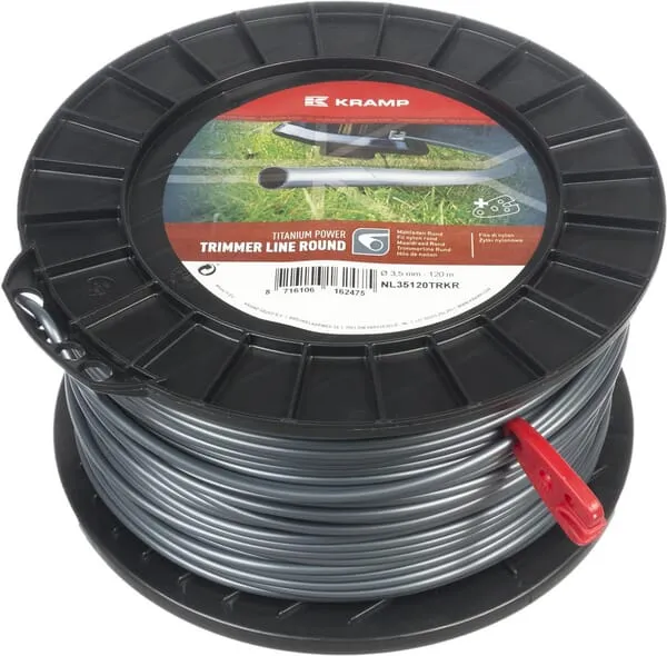 Žací struna Ø 3,5mm 120m kulatá Titanium Power šedá Kramp