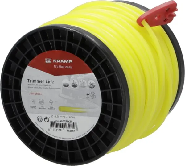 Žací struna Ø 4mm 32m kulatá žlutá Kramp