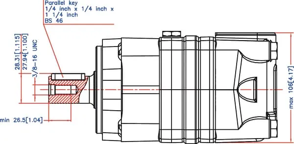 Orbit motor Hřídel Ø 1" Stan.