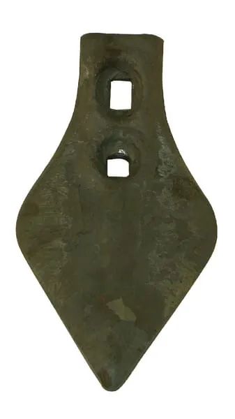 Radlice kultivátoru 235x120x9 mm, tvrzená, zahnutá, 2 otvory, vhodná pro Peecon