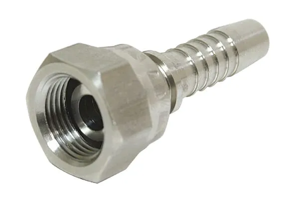 Koncovka pro výrobu hadice z ušlechtilé oceli DKR/PF převlečná matice BSP s těsnicí hlavicí 60°