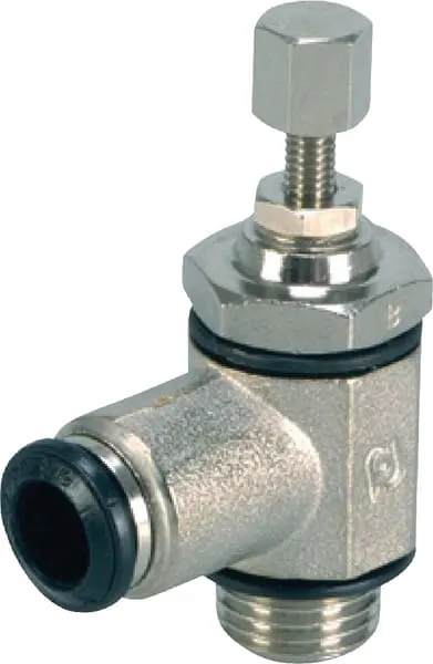 Škrtící ventily se šroubem a pojistnou maticí, vsuvkový spoj