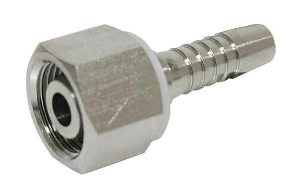 Koncovka pro výrobu hadice z ušlechtilé oceli DKOS/PGSO převlečná matice metrická s těsnicí hlavicí 24° a O-kroužkem, těžká řada