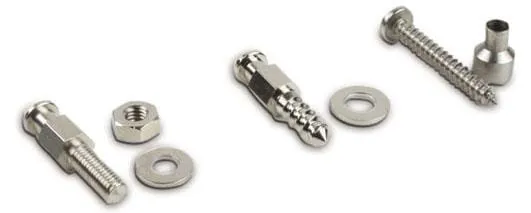 Šroub do dřeva, 4,3 x 25 mm vč. podložky, poniklovaná mosaz