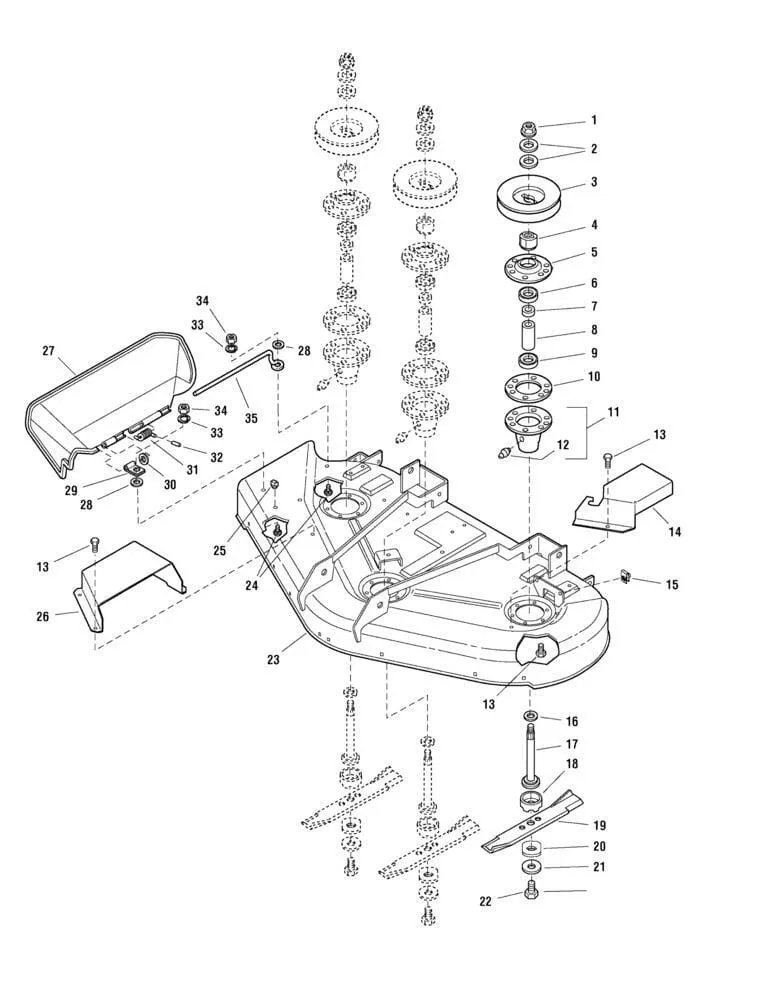 Žací jednotka 44" a 50" nůž