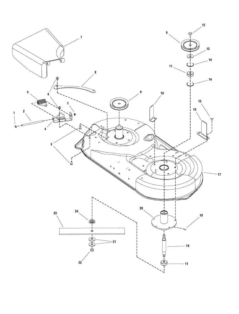 Žací jednotka 38" a 42" nůž