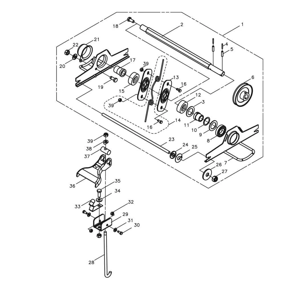 Hřídel s pružnými pery