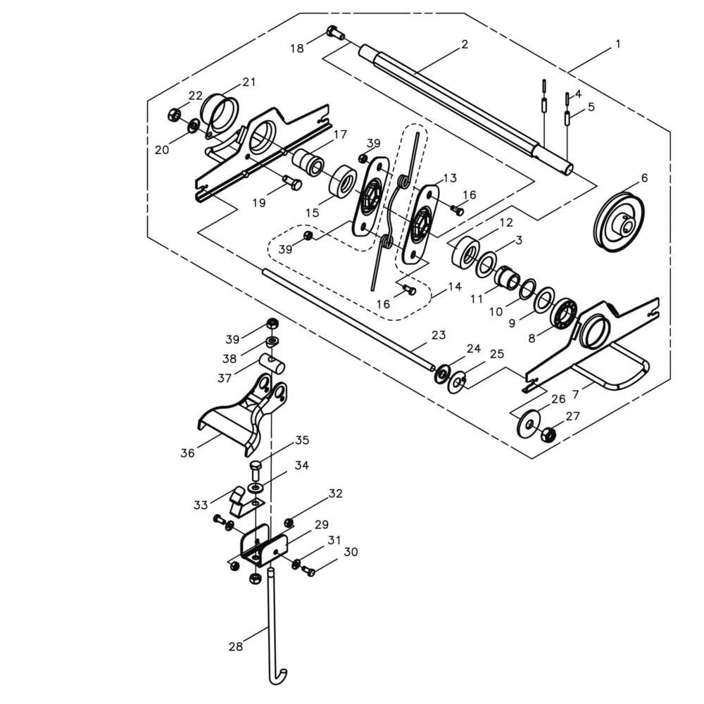 Hřídel s pružnými pery